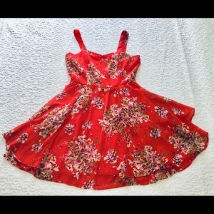 Red Floral Summer Dress